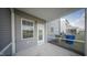 Well maintained screened patio with door access to a big backyard for outdoor enjoyment at 1108 Matterhorn Dr, Fuquay Varina, NC 27526