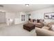 Comfortable living room featuring plush seating, ottoman and neutral tones at 1154 Yorkshire Dr, Burlington, NC 27215