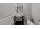 Half bath with single vanity and toilet at 1172 Pemberly Ave, Morrisville, NC 27560