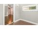Interior shot of space with wood floors, neutral paint, and natural light at 1401 Robinhood Rd, Durham, NC 27701