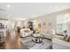 Spacious open concept living room and dining with hardwood floors at 1416 Southpoint Trl, Durham, NC 27713