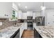 Well-equipped kitchen with stainless steel appliances, white cabinets, and granite countertops at 1920 Hart St, Durham, NC 27703