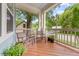 Inviting front porch with comfortable seating, offering a relaxing outdoor space and neighborhood view at 1920 Hart St, Durham, NC 27703