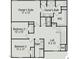Second floor plan featuring an owner's suite, two bedrooms, a loft, and laundry area at 20 Gray Pine Way, Sanford, NC 27332