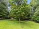Lush backyard with mature trees creating shade and a peaceful atmosphere at 204 Chatterson Dr, Raleigh, NC 27615