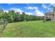 Expansive backyard featuring lush greenery and natural boundaries offering privacy and a serene outdoor space at 272 W Gennessee Dr, Zebulon, NC 27597