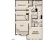Second-floor floor plan featuring a loft, laundry room, three bedrooms, and two baths at 2886 Quarry Rd # 161, Rolesville, NC 27571