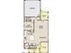First-floor floor plan showcasing a garage, guest bedroom, kitchen, Gathering room, and study at 2886 Quarry Rd # 161, Rolesville, NC 27571
