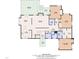 Detailed first floor plan showcasing the layout of the living spaces, bedrooms and outdoor areas at 3205 Dell Dr, Raleigh, NC 27609