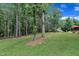 Serene backyard featuring mature trees providing shade over a verdant lawn, creating a tranquil and inviting space at 3728 Marwick Ct, Wendell, NC 27591