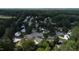 Scenic aerial view of a quiet neighborhood nestled among mature trees and green spaces at 5200 Fieldwood Ct, Raleigh, NC 27616
