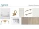 Serene bathroom selections featuring vanity, faucet, cabinet, hardware, paint, tub and flooring options at 713 Compeer Way # 33, Wake Forest, NC 27587