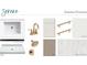 Serene bathroom selections featuring countertop, faucet, cabinet, hardware, paint, and shower fixtures at 713 Compeer Way # 33, Wake Forest, NC 27587