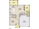 Open-concept floor plan featuring a spacious Gathering room, kitchen with screened patio access, and a two-car garage at 713 Compeer Way # 33, Wake Forest, NC 27587