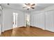 Large bedroom with vinyl floors, and a ceiling fan at 8 Great Oak Ct, Durham, NC 27713