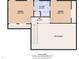 Second floor plan featuring two bedrooms, a full bath, and hall space layout of the home at 8 Great Oak Ct, Durham, NC 27713
