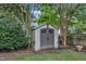 Durable backyard storage shed with double doors and plenty of space at 8 Great Oak Ct, Durham, NC 27713