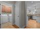 Laundry room with washer and dryer in view between kitchen and laundry room at 8116 Mosby Way, Willow Springs, NC 27592