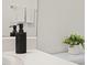 Bathroom sink with black soap and small plant for decor at 8151 Rhiannon Rd, Raleigh, NC 27613