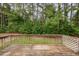 Wooden deck with view of wooded backyard at 816 Kimpton Ct, Fuquay Varina, NC 27526