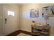 Welcoming entryway featuring neutral walls, stylish decor, and durable flooring at 966 Airedale Trl, Garner, NC 27529