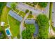 An aerial view of the community with a swimming pool and parking at 1002 Willow Drive # 63, Chapel Hill, NC 27514