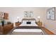Bedroom features an inviting bed, stylish furnishings, and decor at 1002 Willow Drive # 63, Chapel Hill, NC 27514