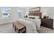 Well-appointed primary bedroom with carpet and tasteful decor, featuring bedside tables and a bench at 106 S Buggy Dr # 70, Benson, NC 27504