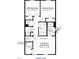 Upper level floor plan with bedrooms, bathrooms, closet, and laundry layout, designed for functional living at 1359 Chowan Ave, Durham, NC 27713