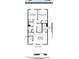 Upper level floor plan features bedrooms, bathrooms, and closet space at 1359 Chowan Ave, Durham, NC 27713