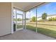 View of the backyard from the screened-in porch at 1414 Arena Ln, Fuquay Varina, NC 27526