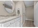 Bathroom featuring a single sink vanity with granite counters at 1732 Edgewood Ave, Burlington, NC 27215