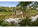 Scenic view of the lake from the property, highlighting the home's tranquil surroundings at 2 Lake Village Dr, Durham, NC 27713