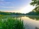 Scenic pond view with tranquil water reflecting the sky and surrounding trees at 2 Lake Village Dr, Durham, NC 27713