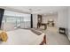 Bedroom with loft area perfect for entertaining with a foosball table and tv at 200 S Dawson St # 114, Raleigh, NC 27601