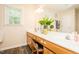 Bathroom with double sinks, a large vanity, and ample counter space, combining style and convenience at 2120 Northcrest Dr, Elon, NC 27244