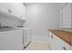 Clean and functional laundry room with modern appliances, ample storage, and counter space at 2321 Blue Crab Ct, Wake Forest, NC 27587