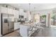 Modern kitchen with stainless steel appliances, granite countertops, an island with bar seating, and a bright open space at 248 Amber Acorn Ave, Raleigh, NC 27603