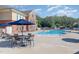 Lovely pool with lounge area; great for entertaining guests or relaxing on a sunny afternoon at 248 Amber Acorn Ave, Raleigh, NC 27603