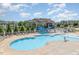 Stunning community pool and lounge area with plenty of seating and shade for residents to relax at 248 Amber Acorn Ave, Raleigh, NC 27603
