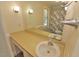 Bathroom featuring a vanity with generous countertop space, sink, and large mirror at 2708 Coleberry Trl, Rocky Mount, NC 27804