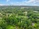 Aerial view featuring the property boundary in a leafy, residential neighborhood near the city at 301 Lord Berkley Rd, Raleigh, NC 27610