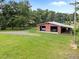 Exterior view of the garage showing yard at 3044 Rock Springs Church Rd, Creedmoor, NC 27522