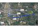 A map displays travel routes and estimated drive times between Raleigh's Moore Square and Lennar at Nottingham Woods at 3105 White Blossom Ct, Raleigh, NC 27610