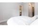 Cozy bedroom with a view into the adjacent bathroom, creating a seamless and relaxing space at 4104 Green Chase Way, Apex, NC 27539