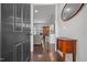 Inviting entryway with hardwood floors leading to an open-concept living and kitchen area at 416 Fred Tew Rd, Dunn, NC 28334