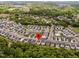 Wide angle aerial view of the beautiful neighborhood at 4179 Dunkirk Dr, Burlington, NC 27215