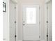 Elegant front door with decorative glass insert at 4179 Dunkirk Dr, Burlington, NC 27215