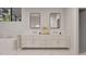 Elegant bathroom features double vanity, soaking tub, and neutral color palette at 429 Shinleaf Pond Trl, Raleigh, NC 27614