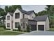 Beautiful two-story home with a gray roof, black-trimmed windows, and an attached two-car garage at 429 Shinleaf Pond Trl, Raleigh, NC 27614